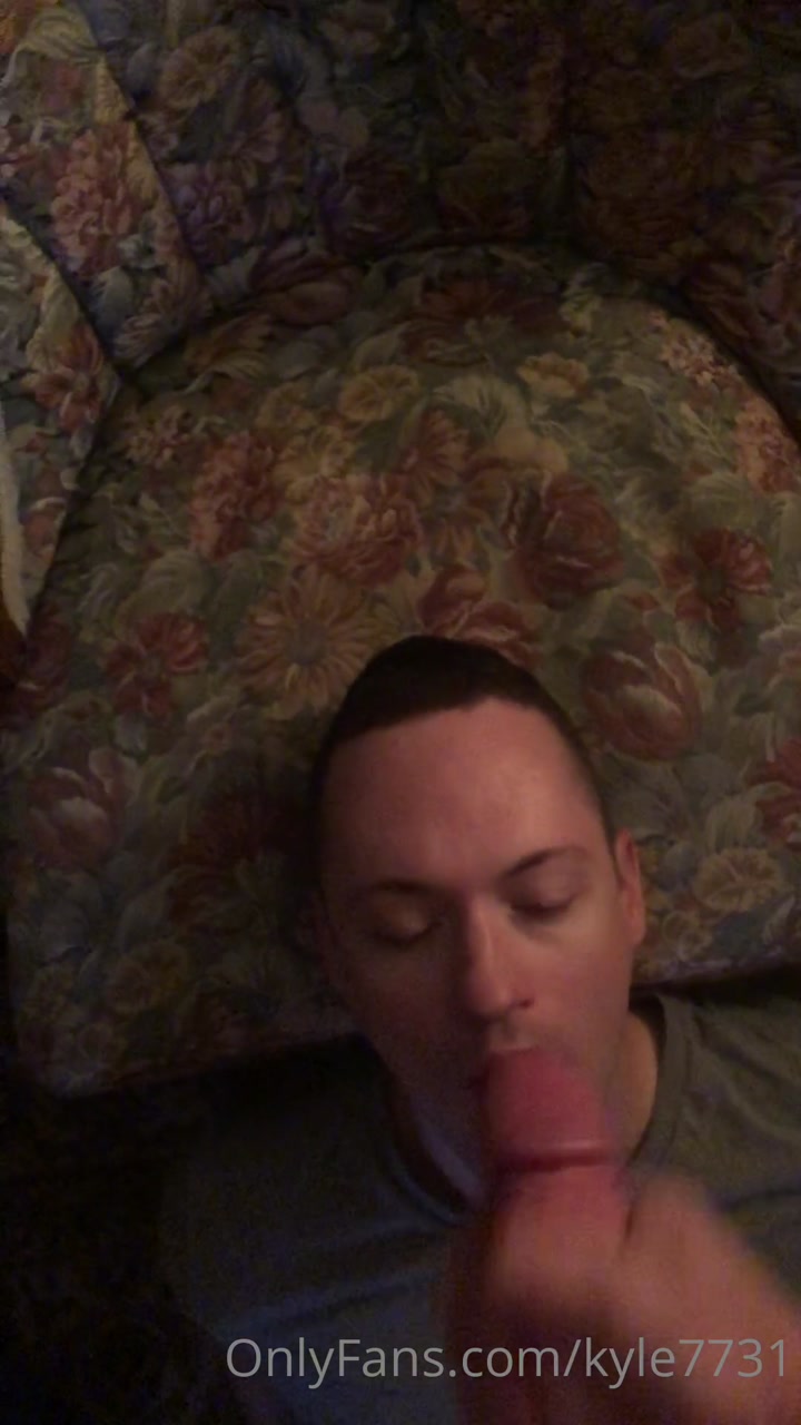 Late night blowjob and covering his face with my load - Kyle7731