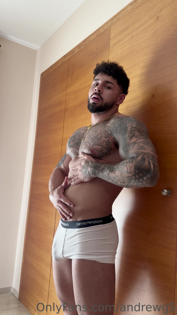 Feeling my muscular body and cock - Adrian Esmaeil (andrewg5)