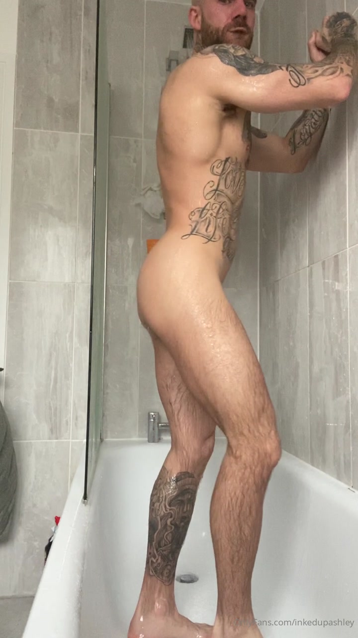 Showing off my body in the shower - Ashley Morris (InkedUpAshley)