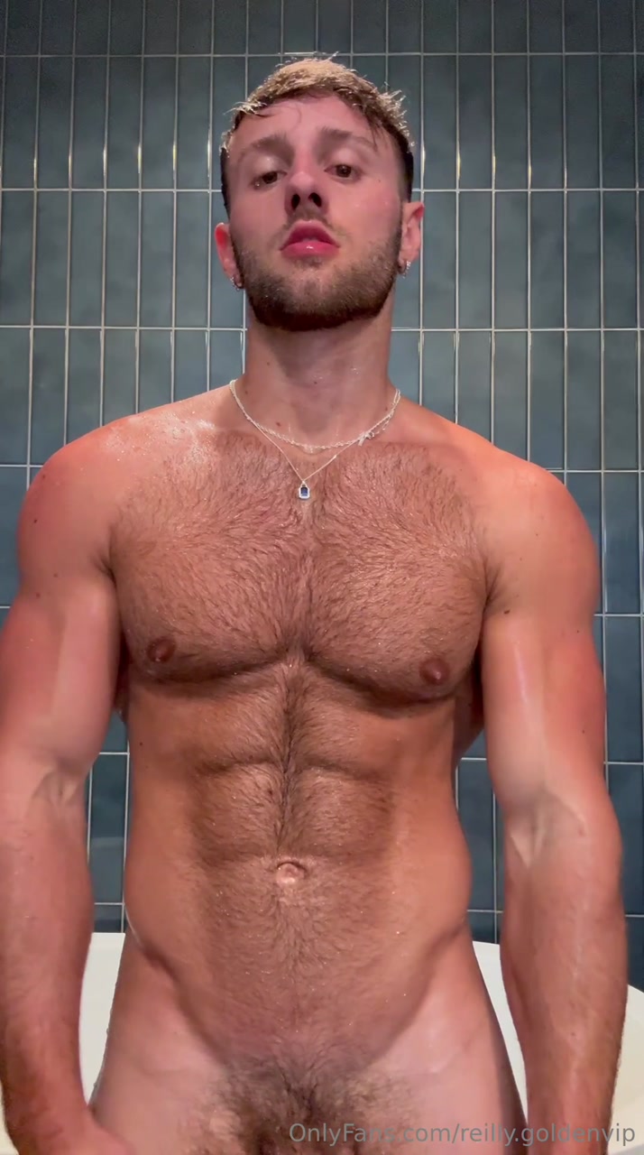 Showing off my muscular chest