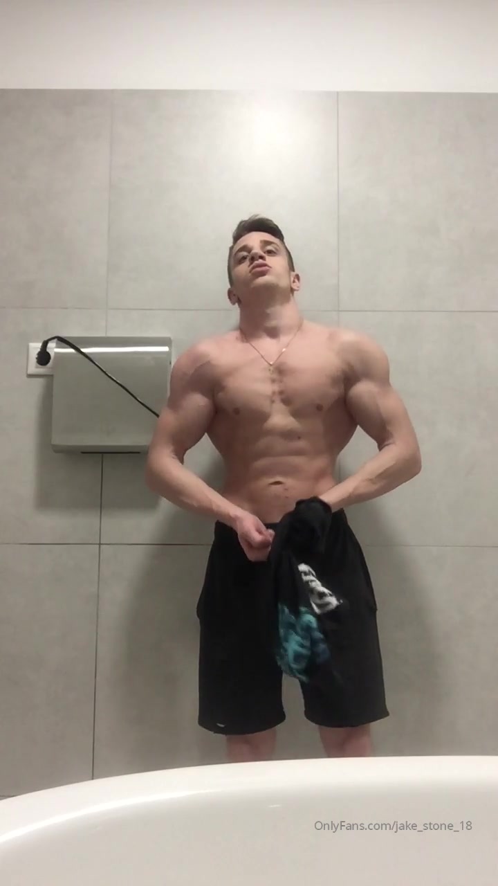 Showing off my muscles after a workout